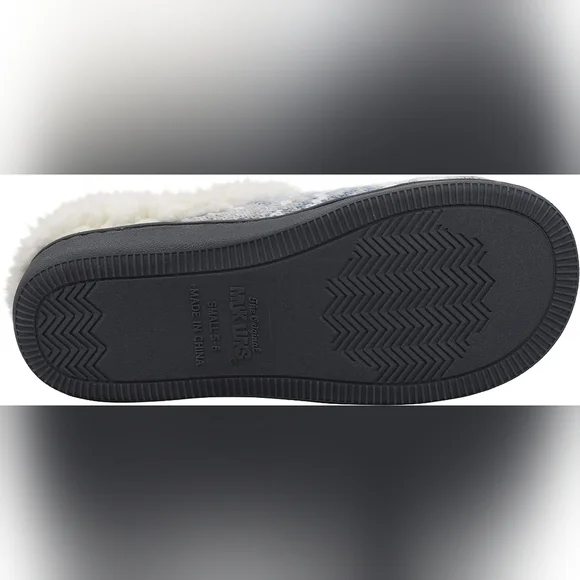 Nwt Muk Luks Women's Knit Clog Slipper With Faux Fur Trim ♥️ Winter - Picture 3 of 4